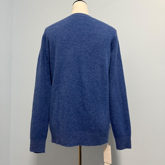 Liny Xin Women’s 100% Superfine Merino Wool Blue Sweater Size M - Picture 3 of 6